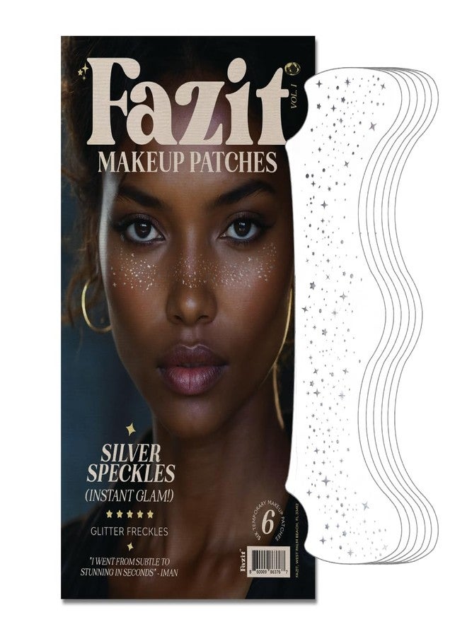 Fazit Makeup Patches - Silver Speckles - Glow Up Make-Up Patches - Cute Glitter Makeup Accessories for Women - Cosmetic Glitter for Face - Image 1